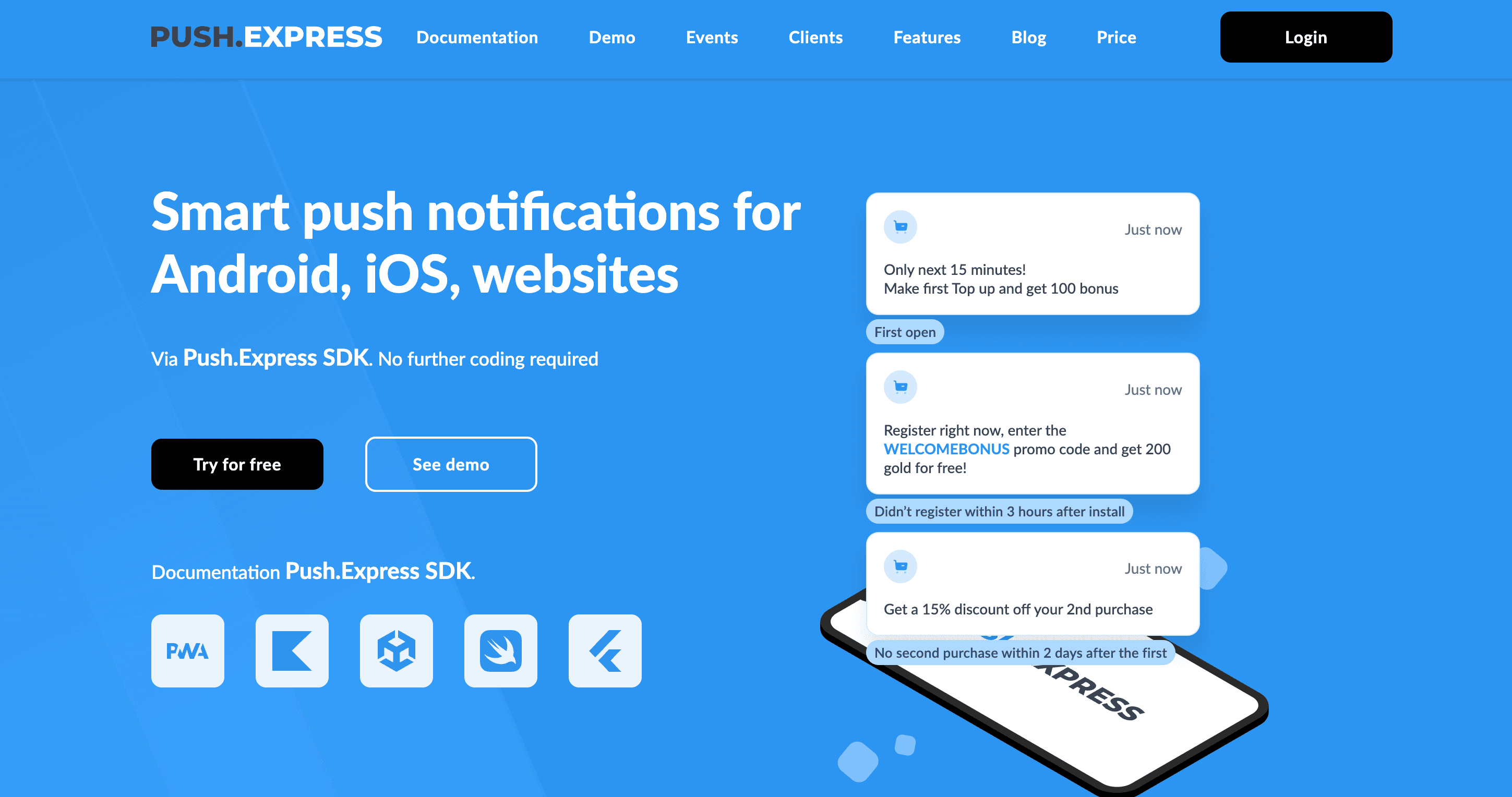 Push.Express – A Platform for Maximizing User ROI and LTV Through Push Notifications